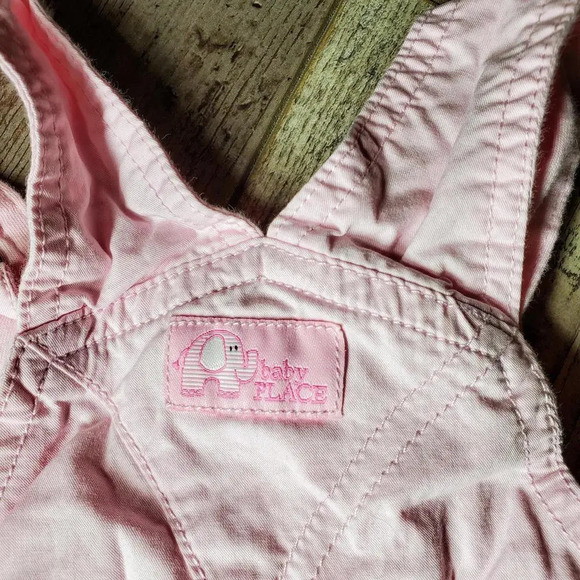 The Children's Place Baby Place Pink Overall Dress Skirtall Size 3-6M - Picture 7 of 12